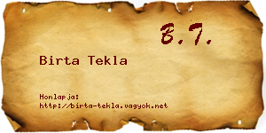 Birta Tekla névjegykártya